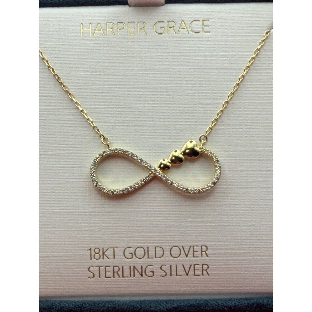 Harper Grace 18Kt Gold Over Sterling Silver Necklace New with Box